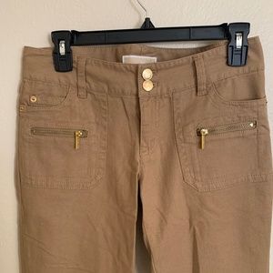 Michael Kors tan pants,  size 2 with gold details